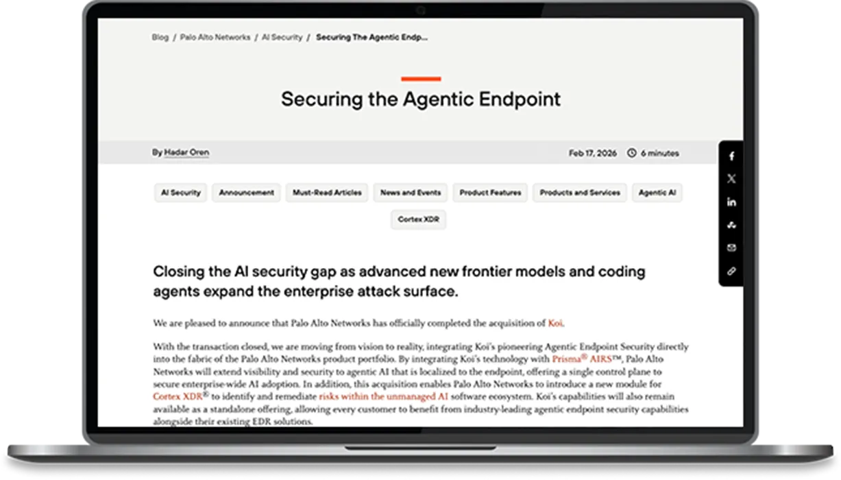 Cortex Agentic Endpoint Security platform