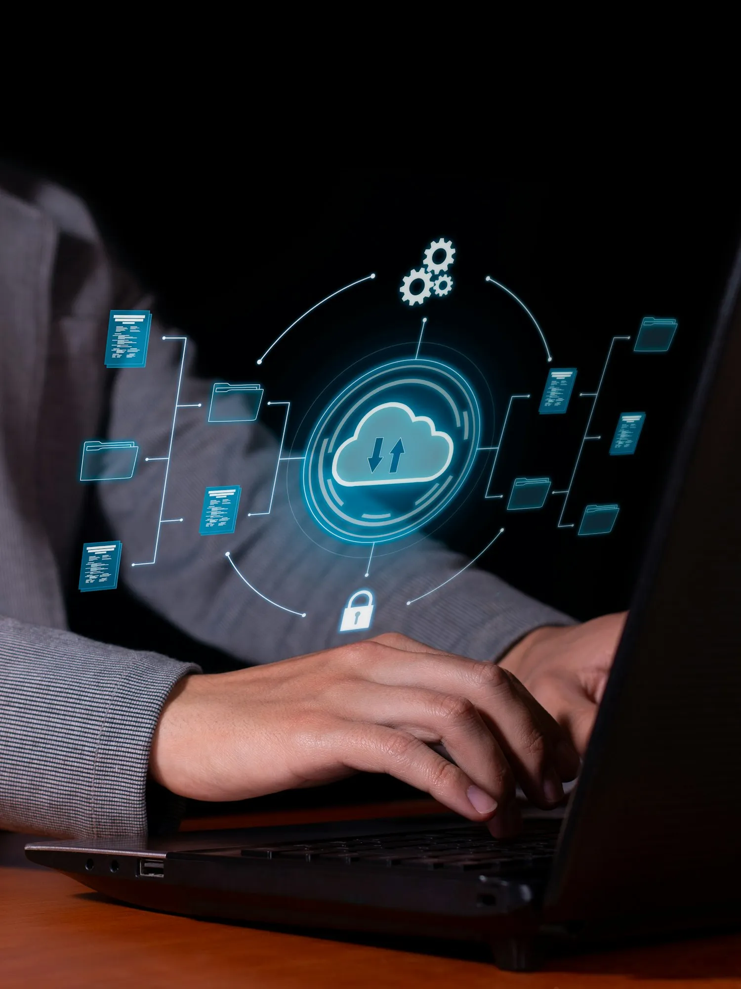 Employee using cloud computing