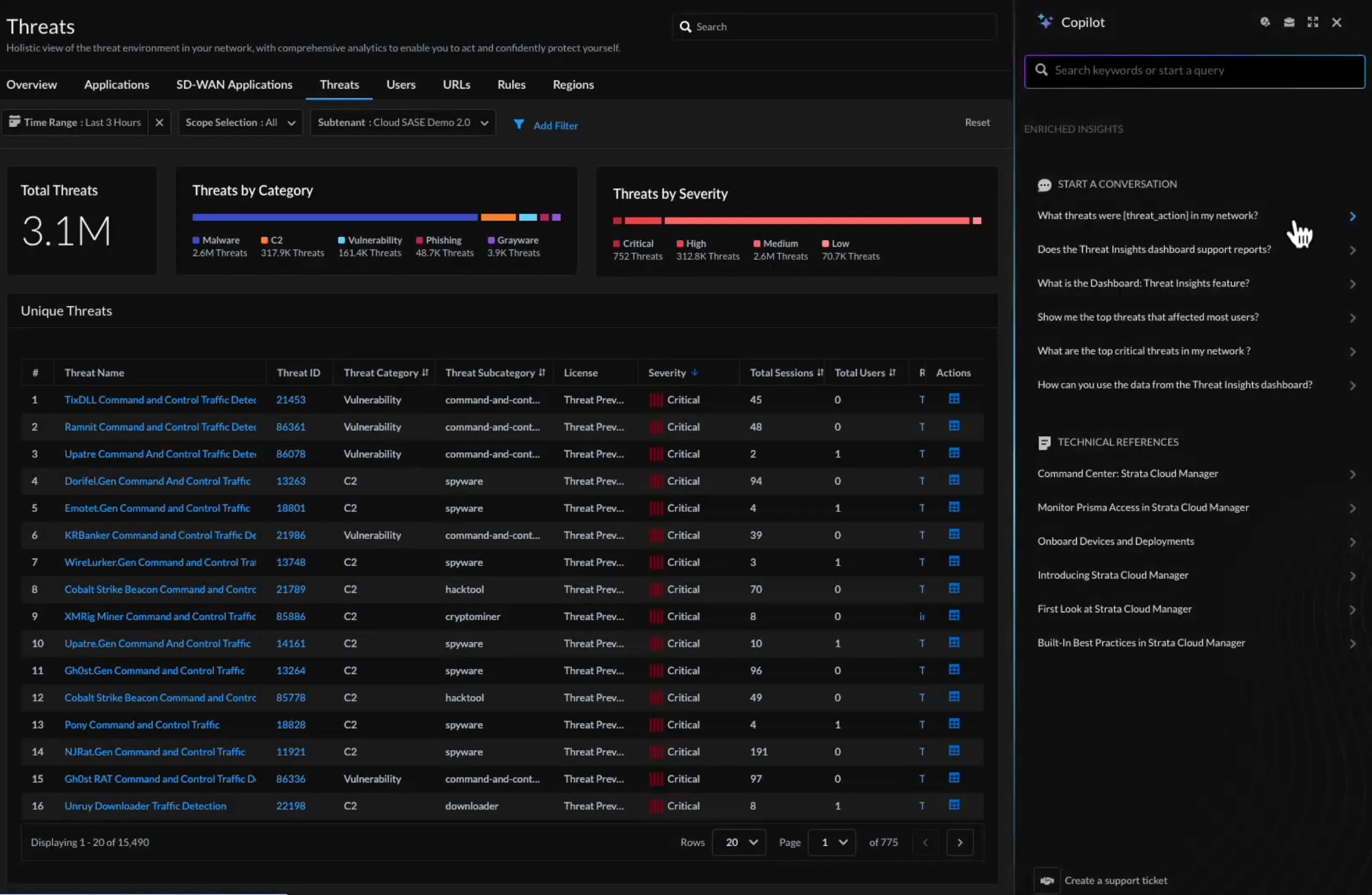 Managing software firewalls with Strata Copilot