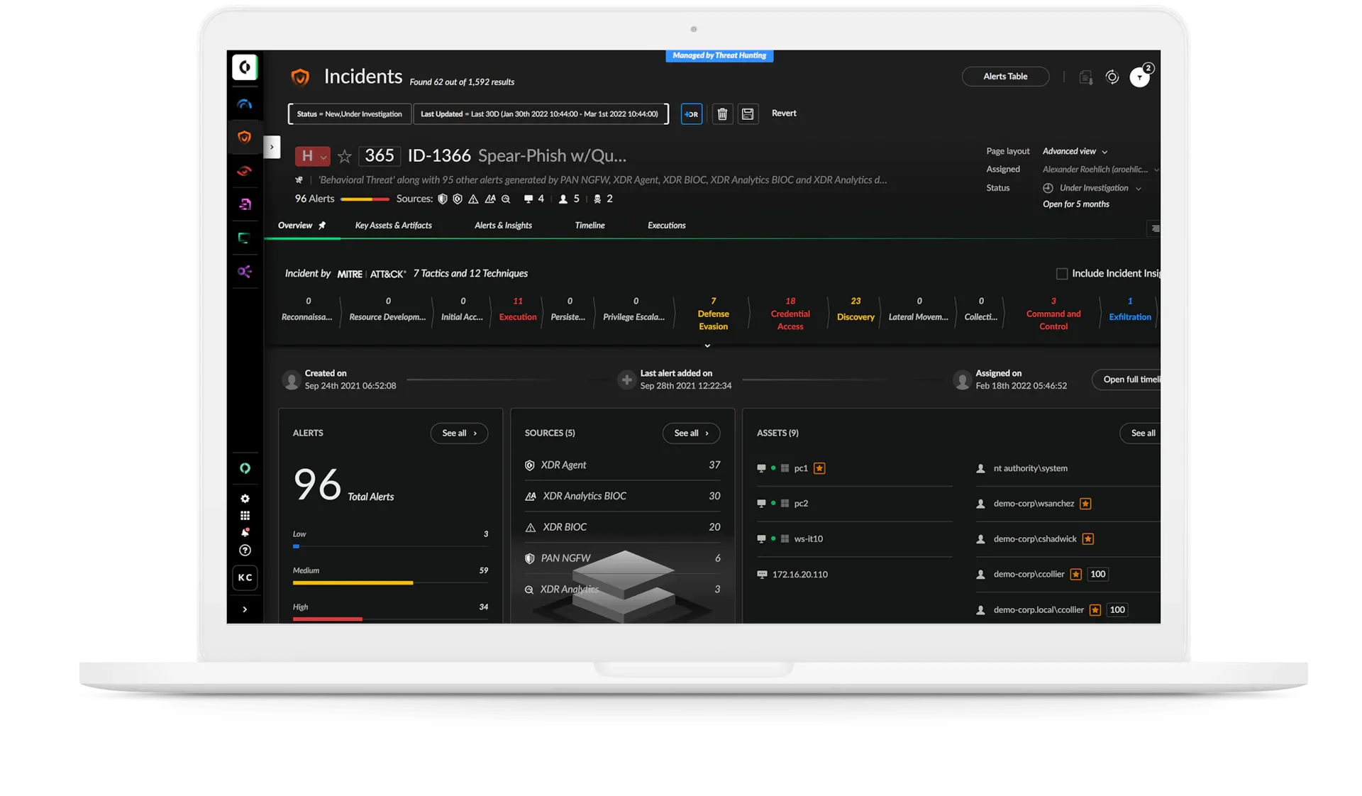Fast investigation with Cortex XDR incident management